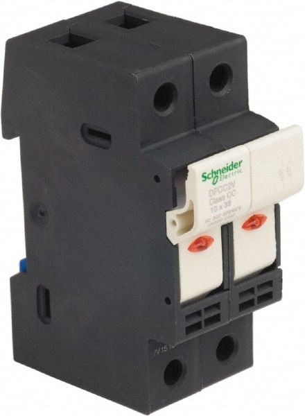 Schneider Electric DFCC2V 2 Pole, 600 Volt, 30 Amp, DIN Rail Mount Fuse Holder Image