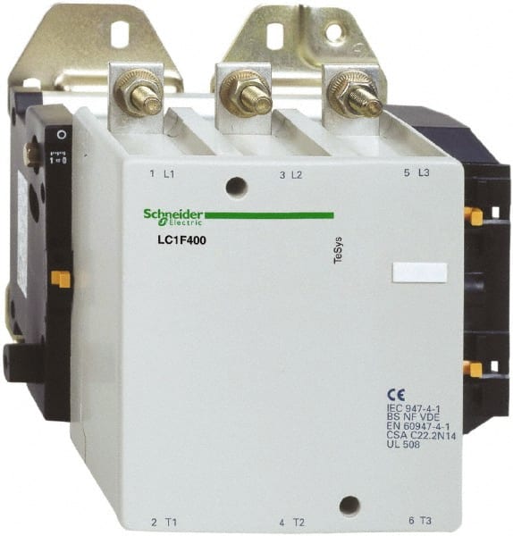 Schneider Electric LC1F400 IEC Contactor: 3 Poles 