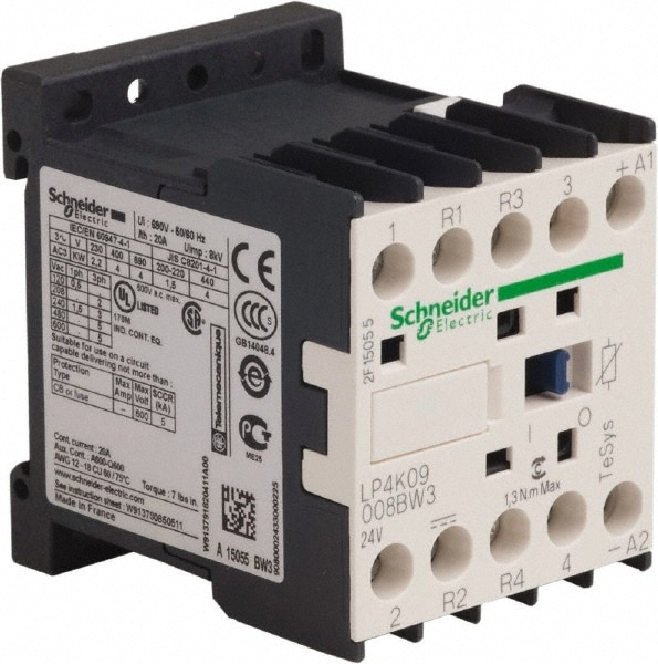 Schneider Electric LP4K09008BW3 IEC Contactor: 4 Poles Image