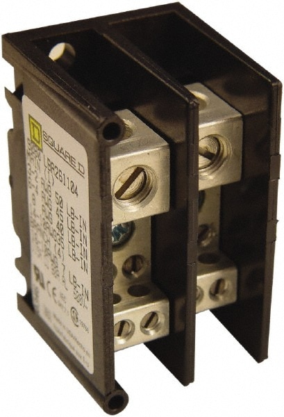 2 Poles, 115 (Copper), 90 (Aluminium) Amp, Thermoplastic Power Distribution Block