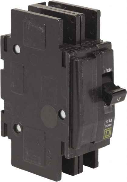 Square D QOU2155283 15 Amp, 240 VAC, 2 Pole, Panel Mount Miniature Circuit Breaker Image