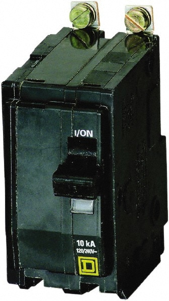 Square D QOB215 15 Amp, 240 VAC, 2 Pole, Bolt On Miniature Circuit Breaker Image