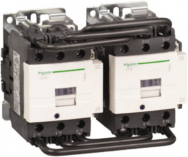 Schneider Electric LC2D80G7 IEC Contactor: 3 Poles, NC & NO 