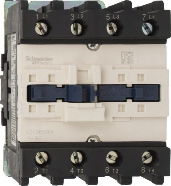 Schneider Electric LC1D65004F7 IEC Contactor: 4 Poles 