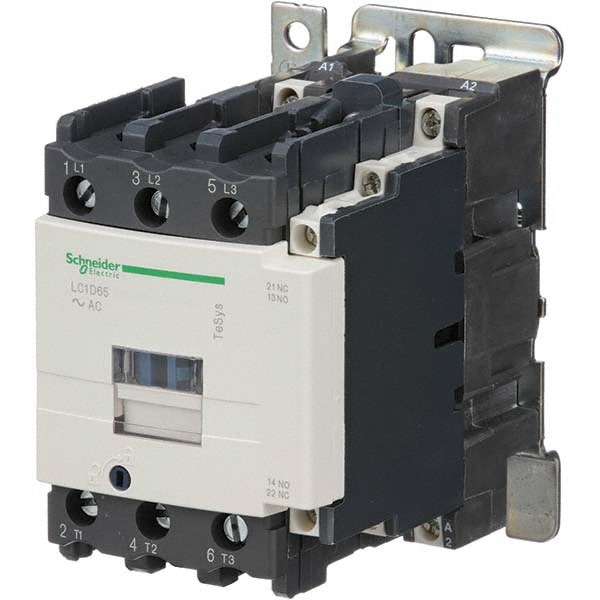 Schneider Electric LC1D65G7 IEC Contactor: 3 Poles, NC & NO Image