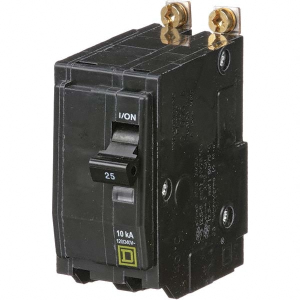 Square D QOB225 25 Amp, 240 VAC, 2 Pole, Bolt On Miniature Circuit Breaker Image