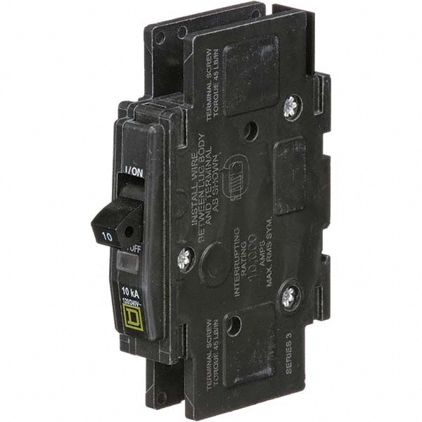 Square D QOU110 10 Amp, 240 VAC, 1 Pole, Panel Mount Miniature Circuit Breaker Image