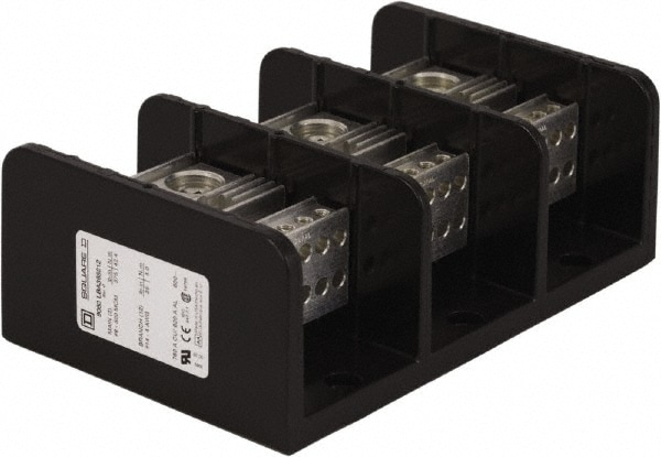 3 Poles, 620 (Aluminium), 760 (Copper) Amp, Phenolic Power Distribution Block