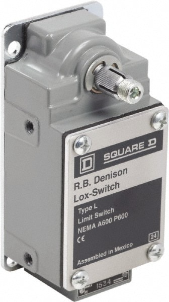 Square D L525WDL2M58 General Purpose Limit Switch: DPST, 2NC, Rotary Spring Return, Side Image