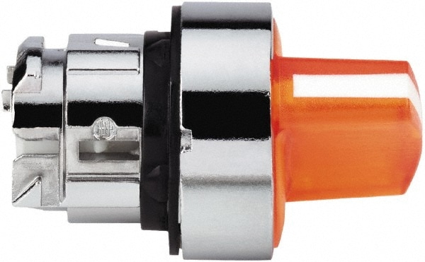 Schneider Electric ZB4BK1253 Selector Switch: 2 Positions, Maintained (MA), Orange Handle Image