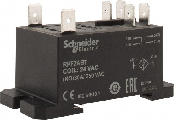 Schneider Electric RPF2AB7 7,500 VA Power Rating, Electromechanical Plug-in General Purpose Relay Image