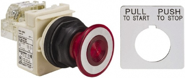 Schneider Electric 9001SKR9P35RH13 Push-Button Switch: 30 mm Mounting Hole Dia, Maintained (MA) Image