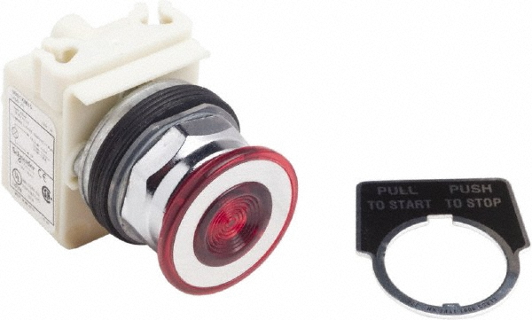 Schneider Electric 9001KR9P35R Push-Button Switch: 30 mm Mounting Hole Dia, Maintained (MA) Image