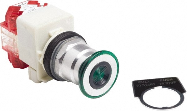 Schneider Electric 9001KR8P1GH25 Push-Button Switch: 30 mm Mounting Hole Dia, Maintained (MA) & Momentary (MO) Image