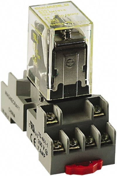 Square D 8501NR45 14 Pins, 300 VAC, 10 Amp, Spade Relay Socket Image