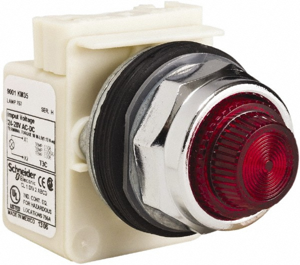 Schneider Electric 9001KP35R31 28 V Red Lens Indicating Light Image