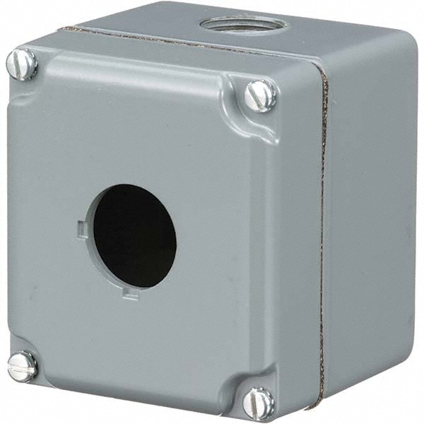 Schneider Electric 9001KY1 1 Hole, 30mm Hole Diameter, Aluminum Pushbutton Switch Enclosure 