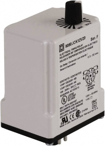 Square D 9050JCK12V14 DPDT Time Delay Relay Image