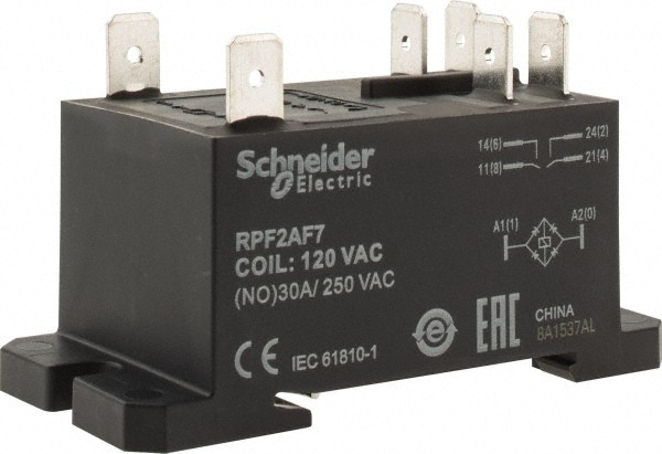 Schneider Electric RPF2AF7 7,500 VA Power Rating, Electromechanical Plug-in General Purpose Relay Image