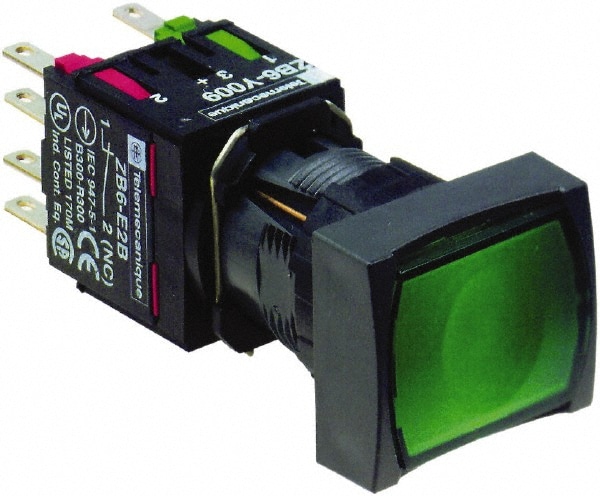 Schneider Electric XB6DW3B5B Push-Button Switch: 16 mm Mounting Hole Dia, Momentary (MO) 