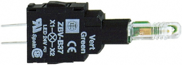 Schneider Electric ZBVB37 Green Lens LED Indicating Light Image