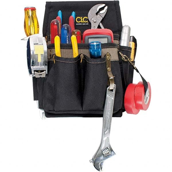 CLC 1505 Tool Pouch: 10 Pockets, Polyester, Black 