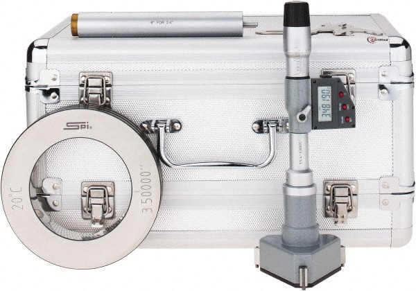 SPI MS160719024 3-1/2" to 4", IP65, Carbide Face Chrome Plated Finish, Electronic Inside Micrometer Image