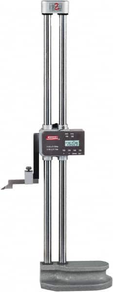 Electronic Height Gage: 600 mm Max, 0.001" Resolution, 0.001500" Accuracy