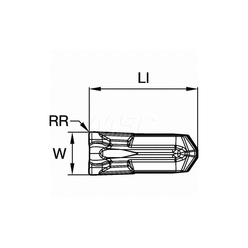 Kennametal Cutoff Insert EC040M04N00CL02 KCU25, Carbide, 4 mm