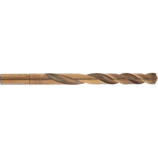 Mechanics Drill Bit: 11/64" Dia, 135 ° Point, Cobalt, Weldon Shank, Split Point