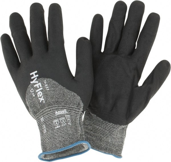 Ansell 11-537-11 Cut, Puncture & Abrasive-Resistant Gloves: Size 2XL, ANSI Cut A2, ANSI Puncture 4, Silicone-Free Nitrile, Synthetic 