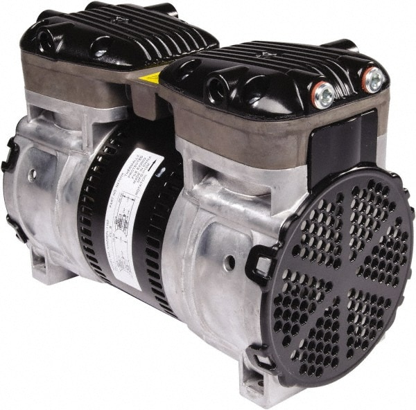 Gast - 1/2 hp, 4.8 CFM, 125 Max psi Piston Vacuum & Compressor Pump ...