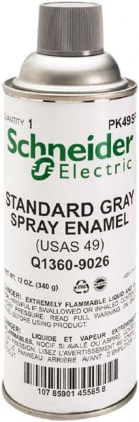 Square D PK49SP Enamel Spray Paint: Gray, Flat 