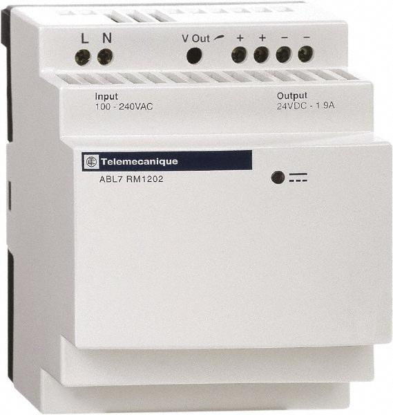 Schneider Electric ABL7RM24025 60 Watt, 2.50 Amp, 200 to 240 VAC Input, 24 VDC Output, DIN Rail, Panel Power Supply Image