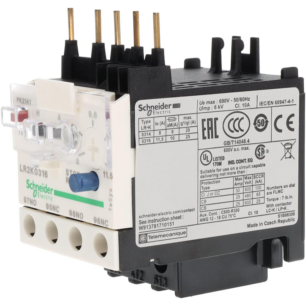 Schneider Electric - 8 to 11.5 Amp, 250 VDC, 690 Volt and 690 VAC ...