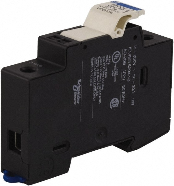 Schneider Electric DFCC1 1 Pole, 600 Volt, 30 Amp, DIN Rail Mount Fuse Holder Image