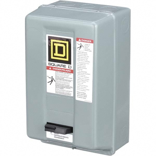 440 Coil VAC at 50 Hz, 480 Coil VAC at 60 Hz, 27 Amp, NEMA Size 1, Nonreversible Enclosed Enclosure NEMA Motor Starter