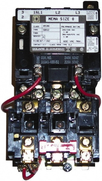 110 Coil VAC at 50 Hz, 120 Coil VAC at 60 Hz, 18 Amp, Nonreversible Open Enclosure NEMA Motor Starter