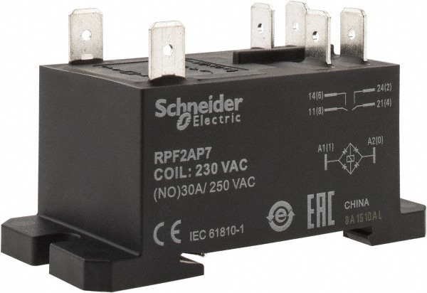 Schneider Electric RPF2AP7 7,500 VA Power Rating, Electromechanical Plug-in General Purpose Relay Image