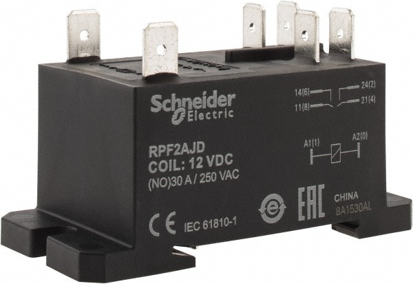 Schneider Electric RPF2AJD 7,500 VA Power Rating, Electromechanical Plug-in General Purpose Relay Image