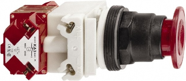 Schneider Electric 9001SKR8P1RH25 Push-Button Switch: 30 mm Mounting Hole Dia, Maintained (MA) & Momentary (MO) Image