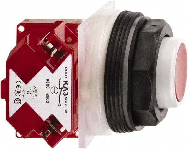 Schneider Electric 9001SKR3RH6 Push-Button Switch: 30 mm Mounting Hole Dia, Momentary (MO) Image