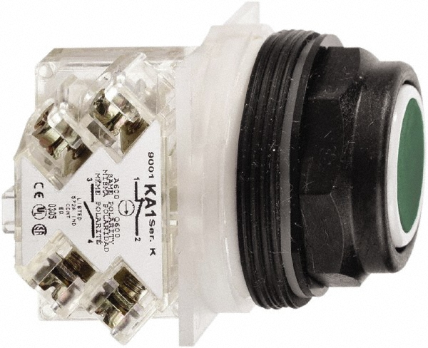 Schneider Electric 9001SKR1GH5 Push-Button Switch: 30 mm Mounting Hole Dia, Momentary (MO) Image