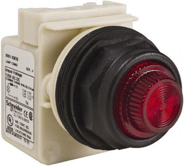 Schneider Electric 9001SKP38R31 120 V Red Lens Indicating Light Image