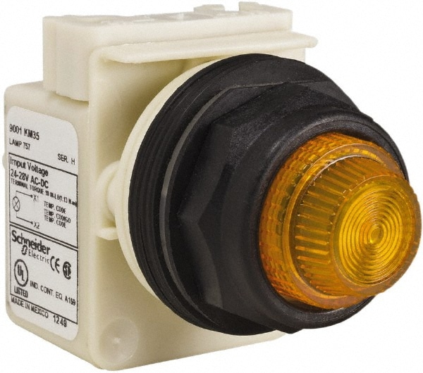 Schneider Electric 9001SKP35A31 24 V, 28 V Amber Lens Indicating Light Image