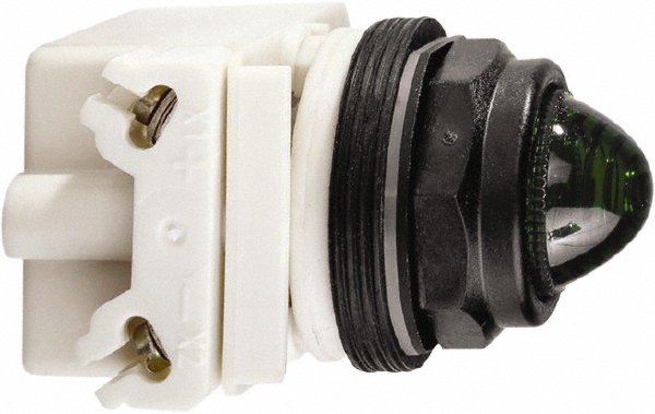 Schneider Electric 9001SKP1G9 120 VAC/VDC Green Lens Incandescent Pilot Light Image