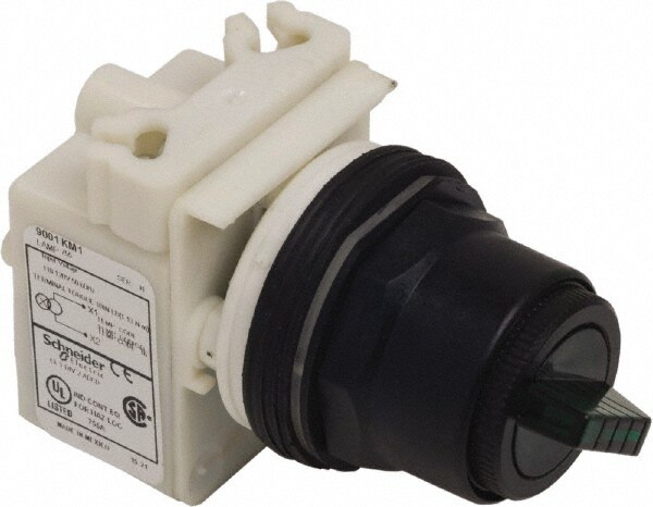 Schneider Electric 9001SK11J1G Selector Switch Only: 2 Positions, Maintained (MA), Green Knob & Push Button Image