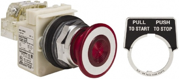 Schneider Electric 9001KR9P35RH13 Push-Button Switch: 30 mm Mounting Hole Dia, Maintained (MA) Image