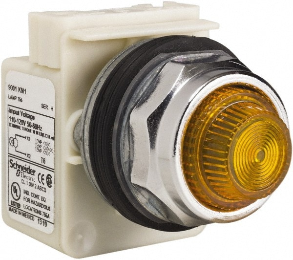 Schneider Electric 9001KP1A31 120 VAC Amber Lens Indicating Light Image