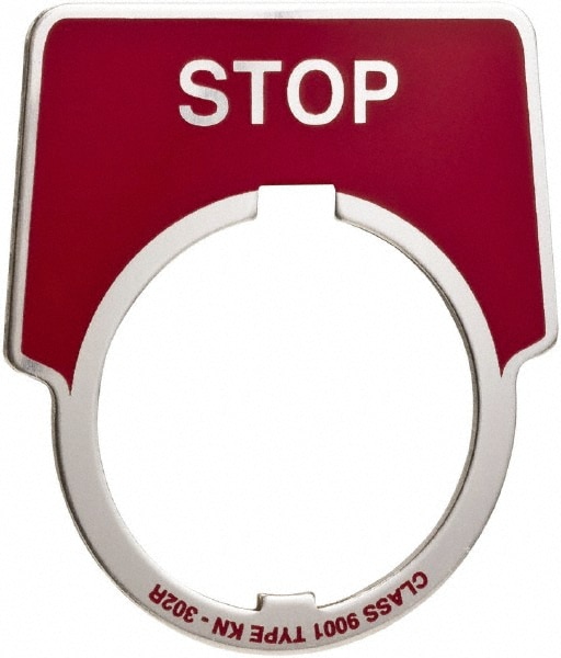 Aluminum Legend Plate - Stop